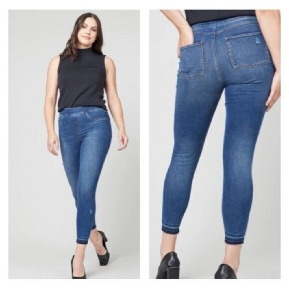 Spanx Distressed Ankle Skinny Jeans High‎ Rise 1X